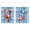 Stupell Industries Coastal Cuisines on Plaid 2pc Wall Plaque Art Set Design by Mercedes Lopez Charro